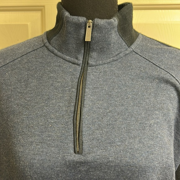 Calvin Klein Men's Long Sleeve Q-Zip Color Blocked Double Knit Pull Over, Large - Picture 2 of 9